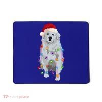 Great Pyrenees Christmas Lights Xmas Patou Pyrenean Gift Mousepad thumb 0