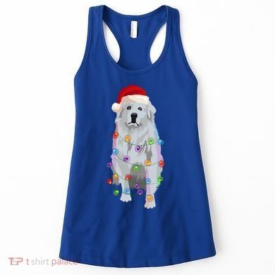 Great Pyrenees Christmas Lights Xmas Patou Pyrenean Gift Women's Tank Top