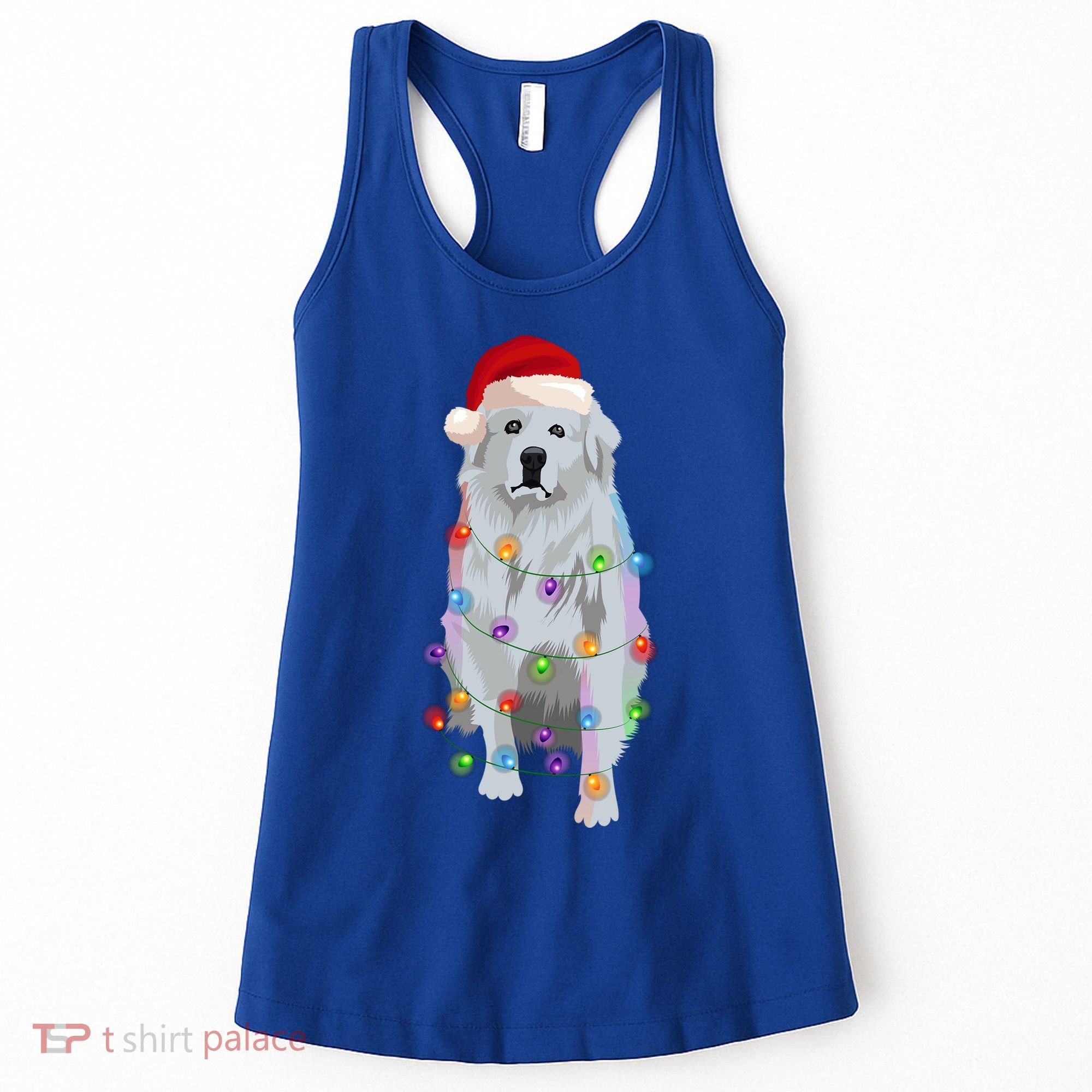 Great Pyrenees Christmas Lights Xmas Patou Pyrenean Gift Women's Tank Top