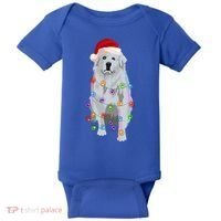 Great Pyrenees Christmas Lights Xmas Patou Pyrenean Gift Baby Bodysuit thumb 0