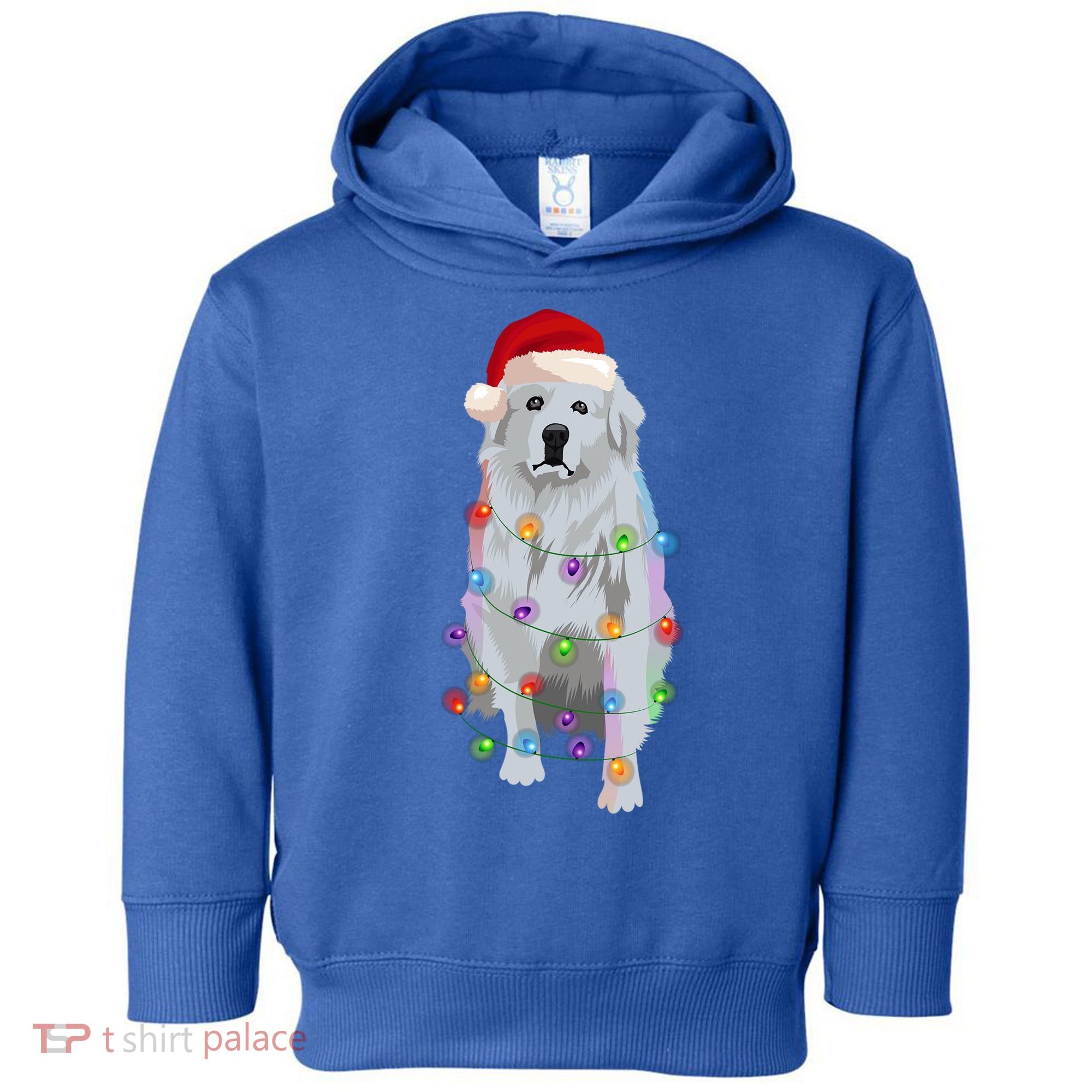 Great Pyrenees Christmas Lights Xmas Patou Pyrenean Gift Toddler Hoodie