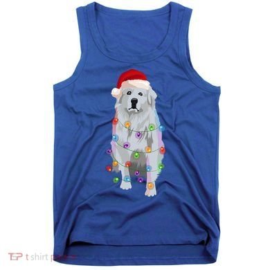 Great Pyrenees Christmas Lights Xmas Patou Pyrenean Gift Tank Top