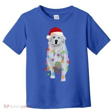 Great Pyrenees Christmas Lights Xmas Patou Pyrenean Gift Toddler T-Shirt