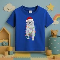 Great Pyrenees Christmas Lights Xmas Patou Pyrenean Gift Toddler T-Shirt thumb 3
