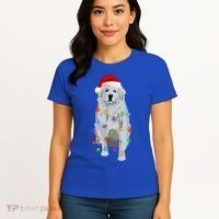 Great Pyrenees Christmas Lights Xmas Patou Pyrenean Gift Women's T-Shirt thumb 4