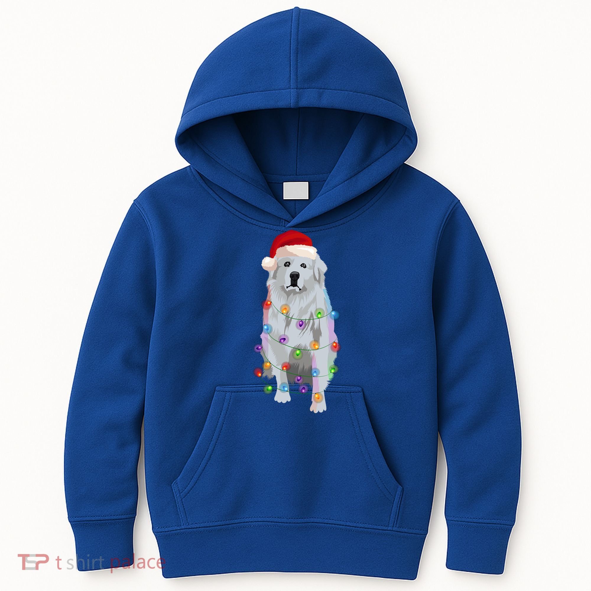 Great Pyrenees Christmas Lights Xmas Patou Pyrenean Gift Kids Hoodie