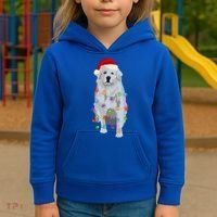 Great Pyrenees Christmas Lights Xmas Patou Pyrenean Gift Kids Hoodie thumb 3