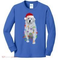 Great Pyrenees Christmas Lights Xmas Patou Pyrenean Gift Kids Long Sleeve Shirt thumb 0