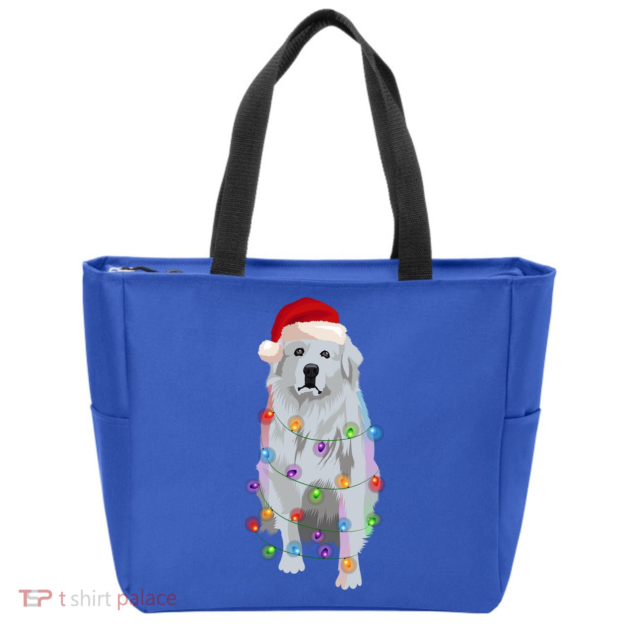 Great Pyrenees Christmas Lights Xmas Patou Pyrenean Gift Tote Bag