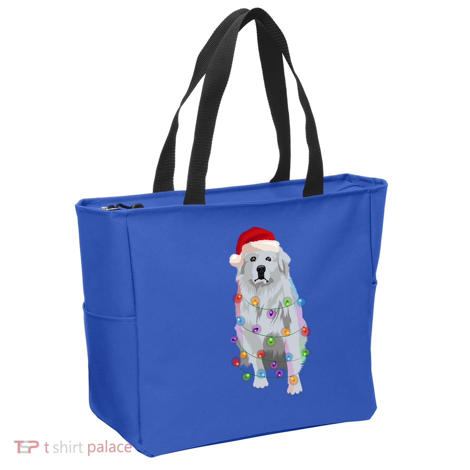 Great Pyrenees Christmas Lights Xmas Patou Pyrenean Gift Tote Bag