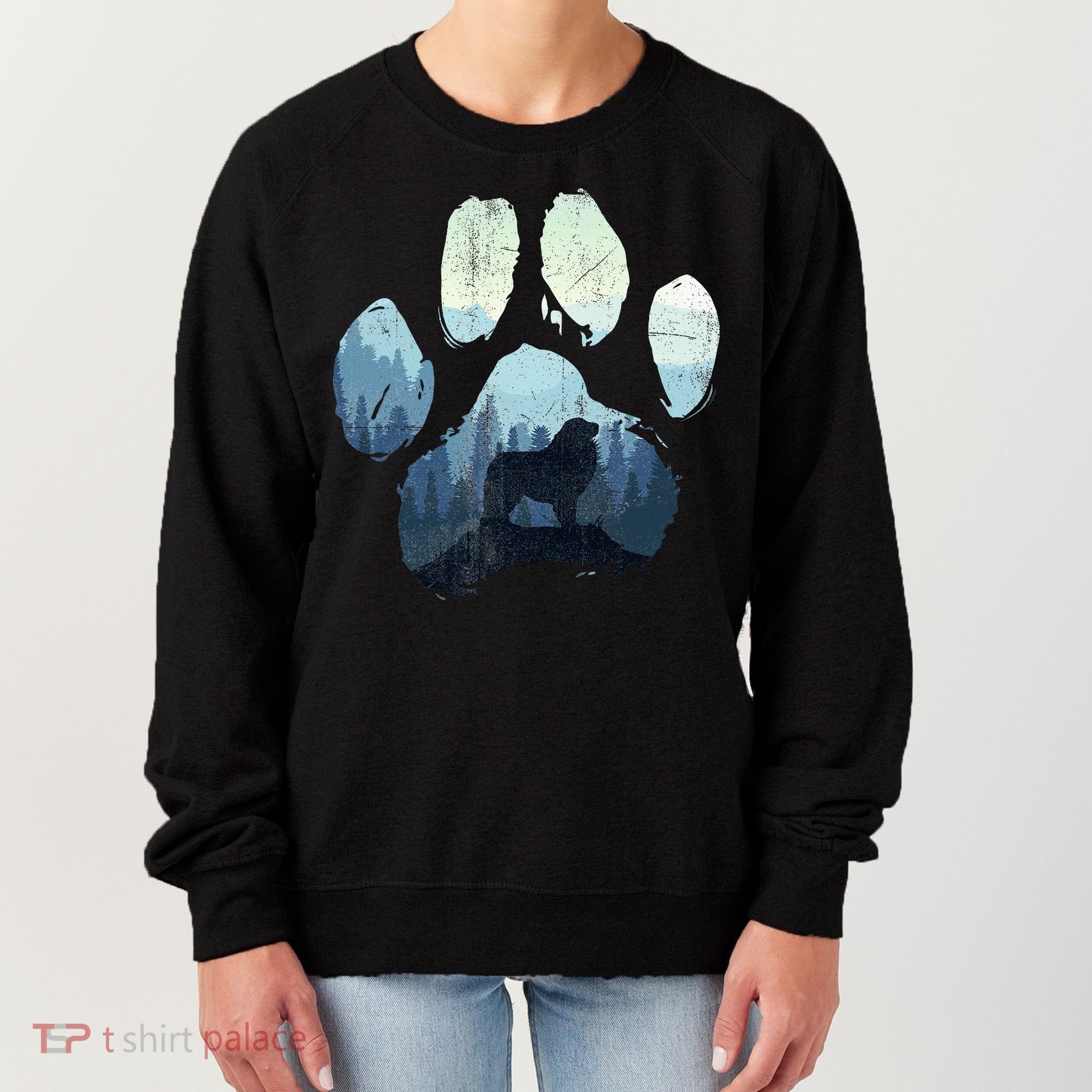 Great Pyrenees Dog Paw Mom Dad Mountains Women's Sweatshirt