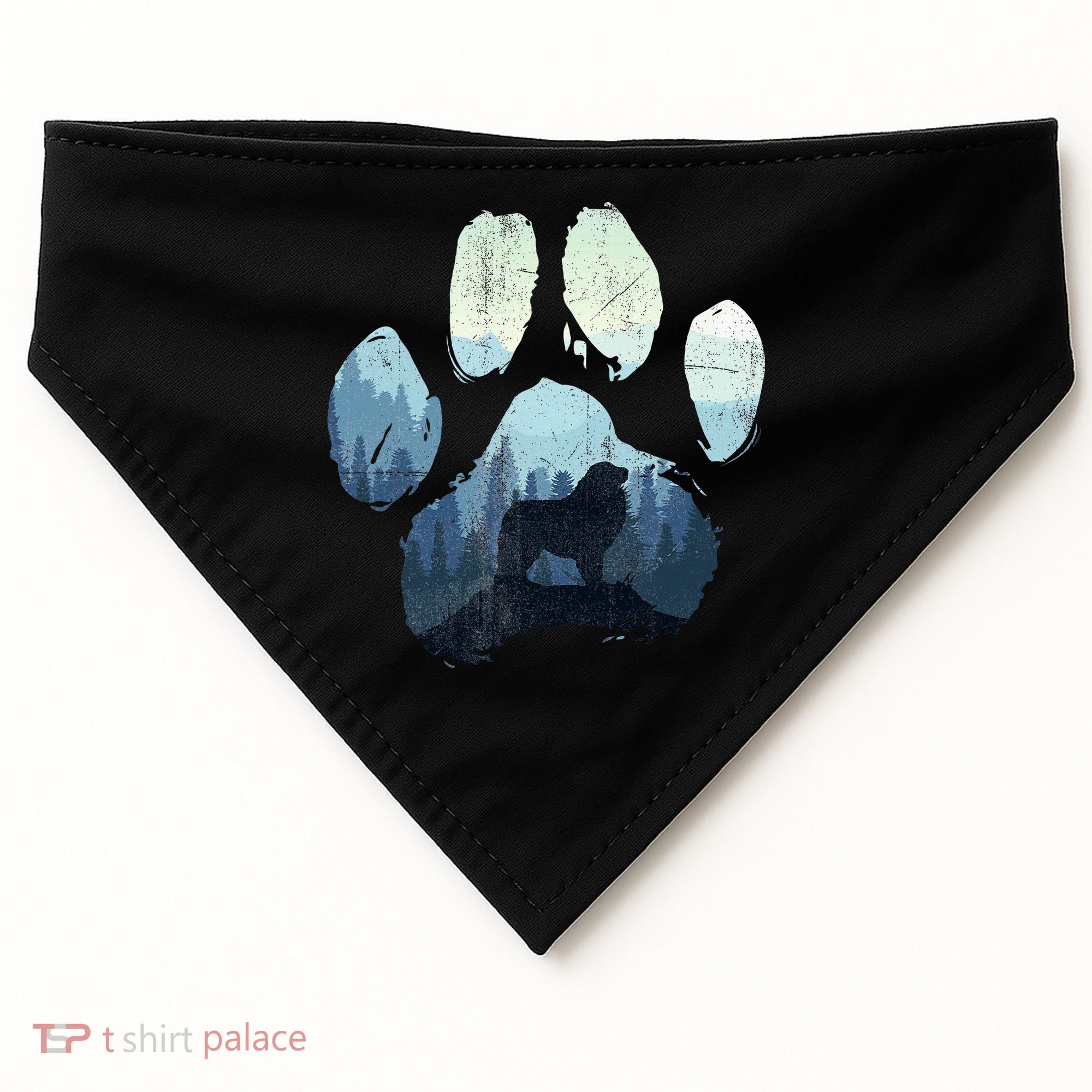 Great Pyrenees Dog Paw Mom Dad Mountains USA-Made Doggie Bandana