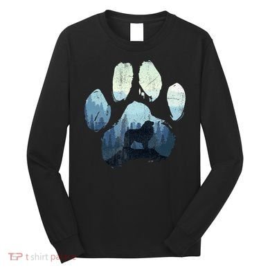 Great Pyrenees Dog Paw Mom Dad Mountains Long Sleeve Shirt