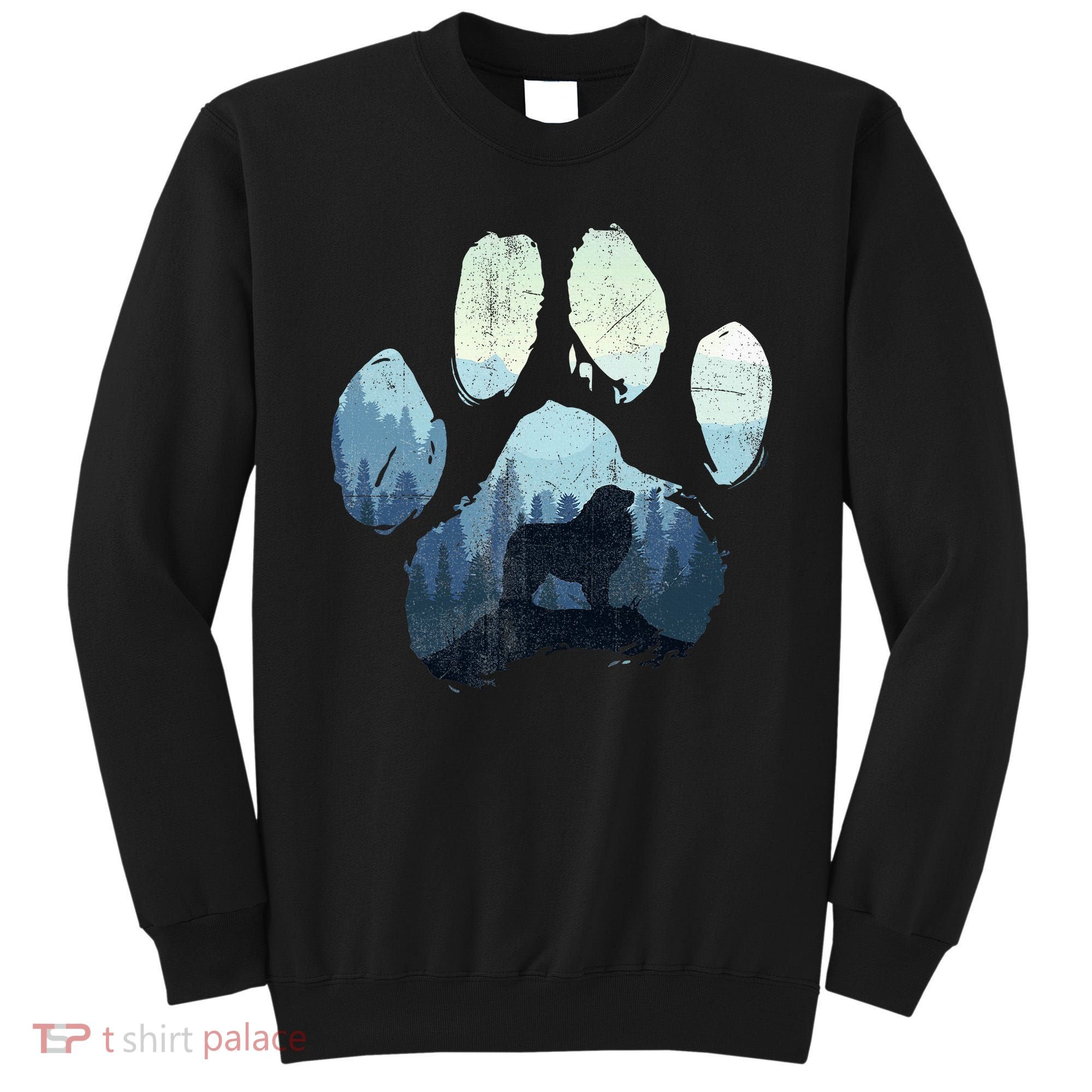 Great Pyrenees Dog Paw Mom Dad Mountains Sweatshirt