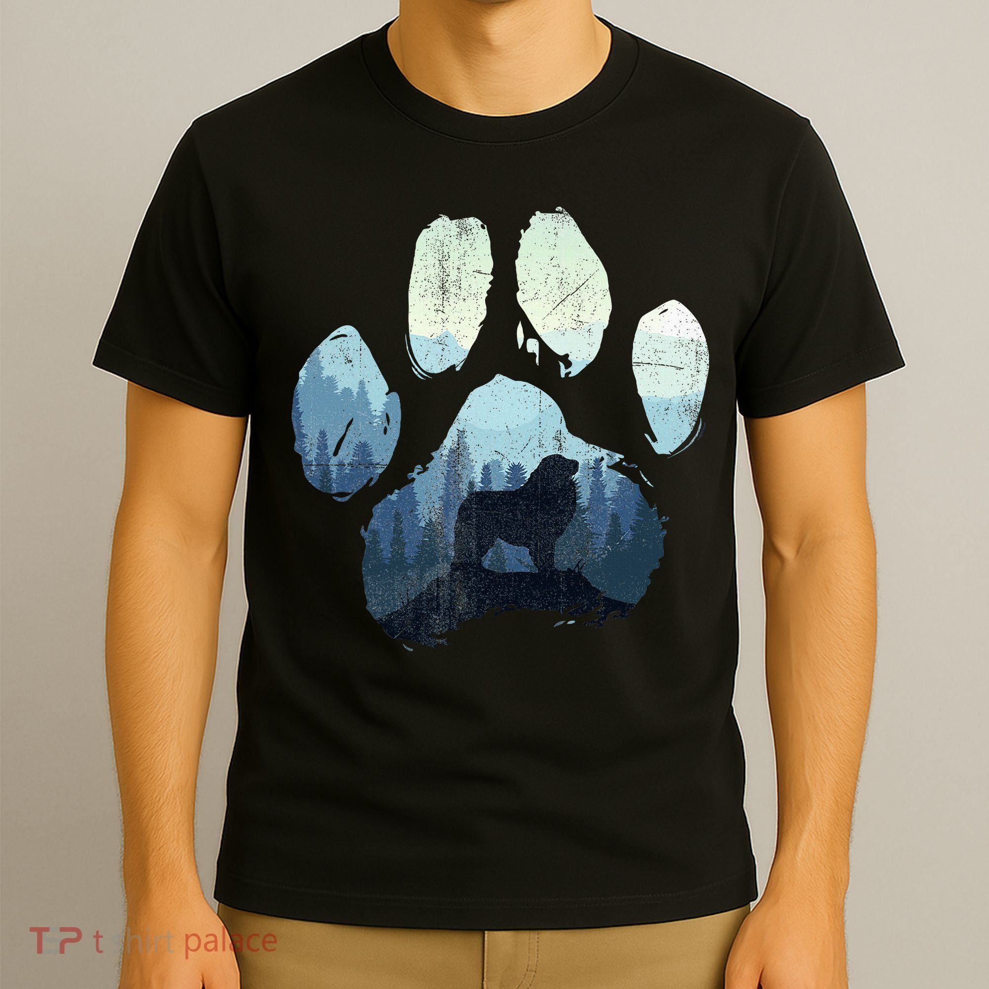 Great Pyrenees Dog Paw Mom Dad Mountains T-Shirt