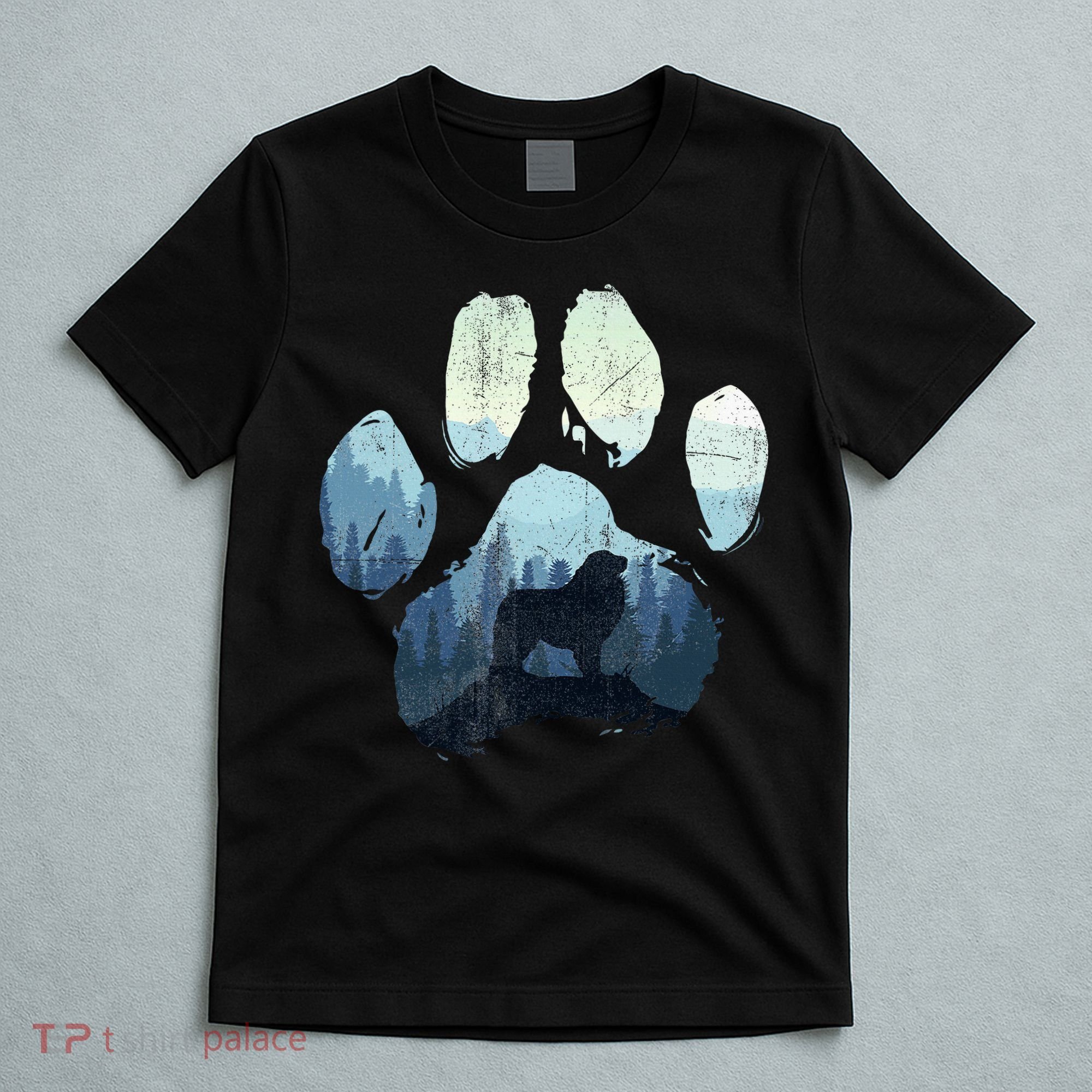 Great Pyrenees Dog Paw Mom Dad Mountains T-Shirt