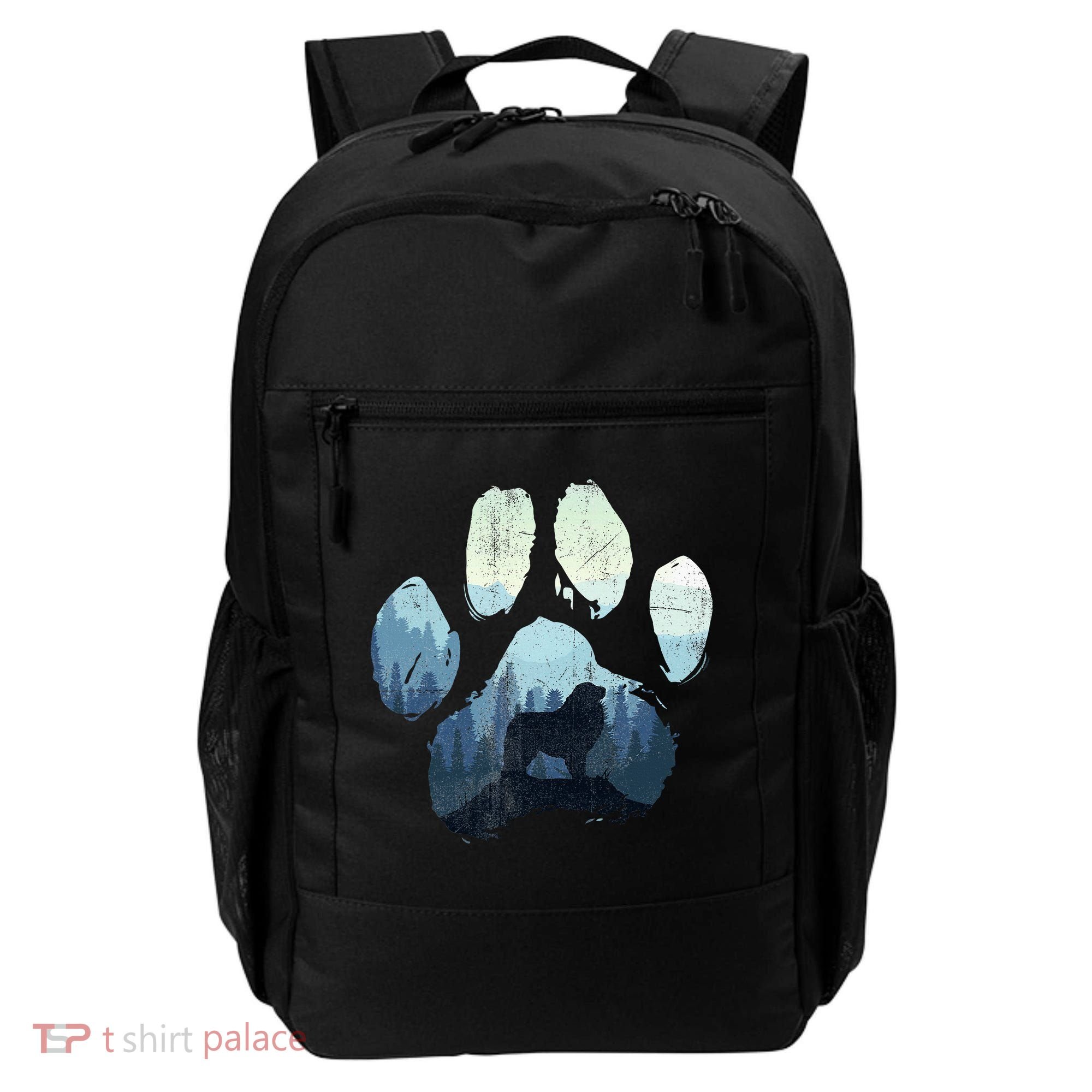 Great Pyrenees Dog Paw Mom Dad Mountains Backpack