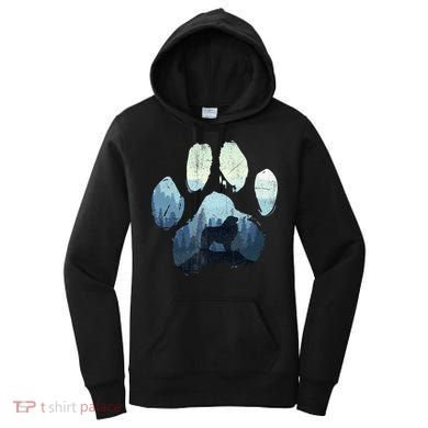 Great Pyrenees Dog Paw Mom Dad Mountains Women's Hoodie