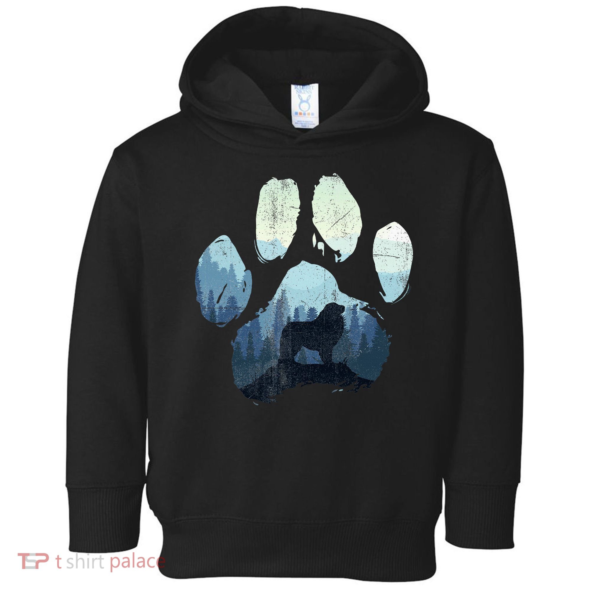 Great Pyrenees Dog Paw Mom Dad Mountains Toddler Hoodie