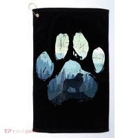 Great Pyrenees Dog Paw Mom Dad Mountains Golf Towel thumb 0