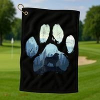 Great Pyrenees Dog Paw Mom Dad Mountains Golf Towel thumb 1