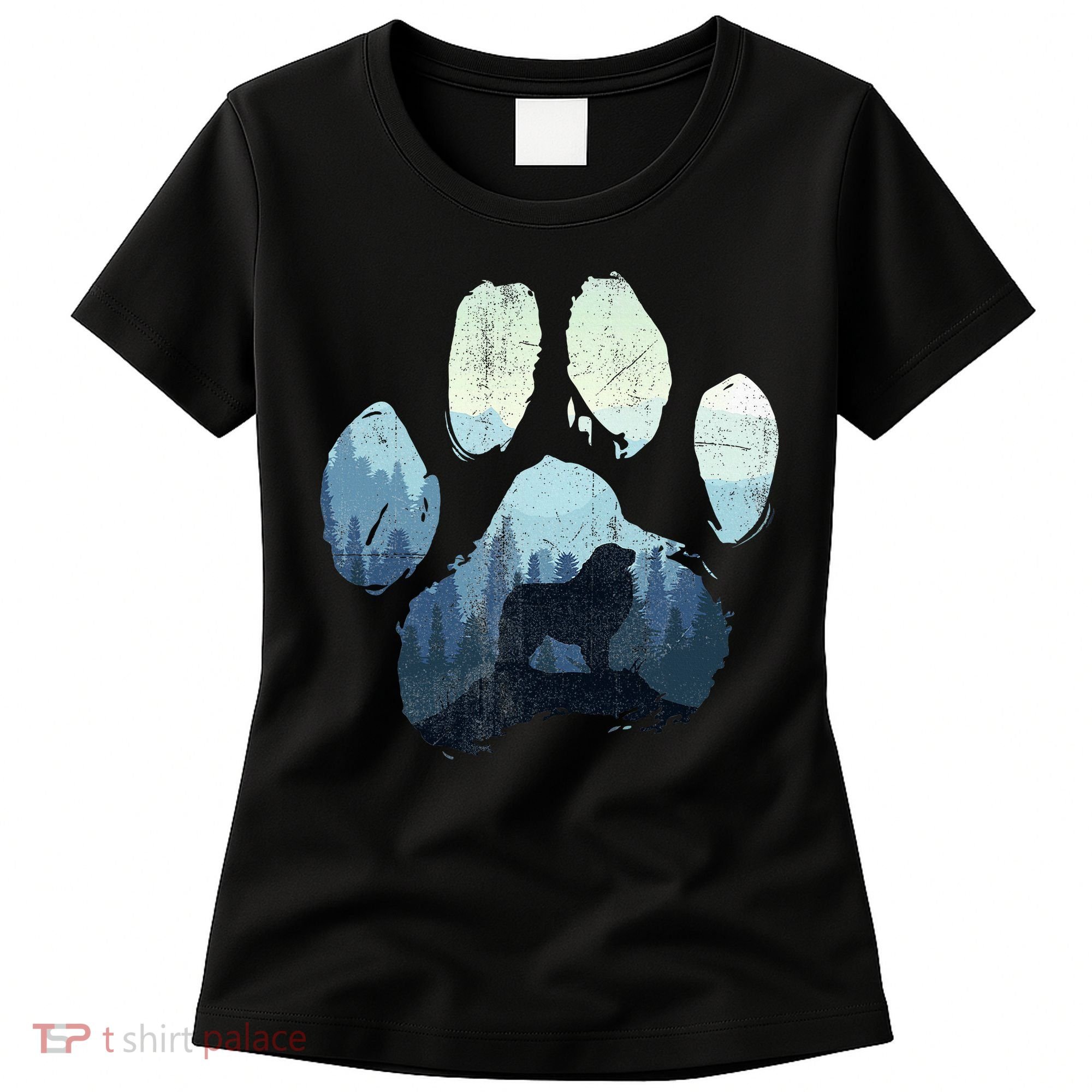 Great Pyrenees Dog Paw Mom Dad Mountains Women's T-Shirt