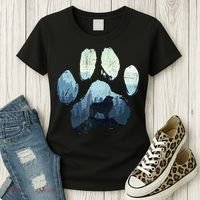 Great Pyrenees Dog Paw Mom Dad Mountains Women's T-Shirt thumb 3