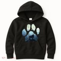 Great Pyrenees Dog Paw Mom Dad Mountains Kids Hoodie thumb 0