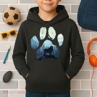 Great Pyrenees Dog Paw Mom Dad Mountains Kids Hoodie thumb 2