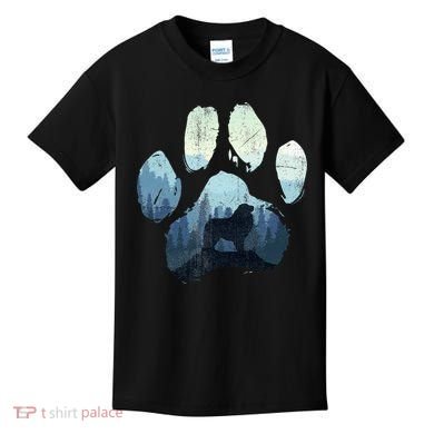 Great Pyrenees Dog Paw Mom Dad Mountains Kids T-Shirt