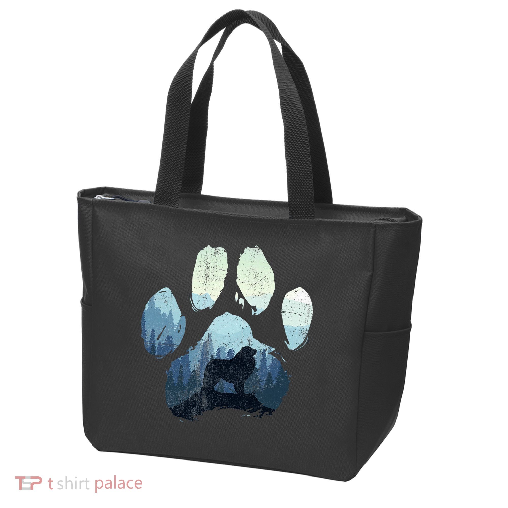 Great Pyrenees Dog Paw Mom Dad Mountains Tote Bag