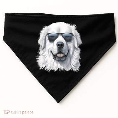 Great Pyrenees Dog With Sunglasses Great Pyrenees USA-Made Doggie Bandana