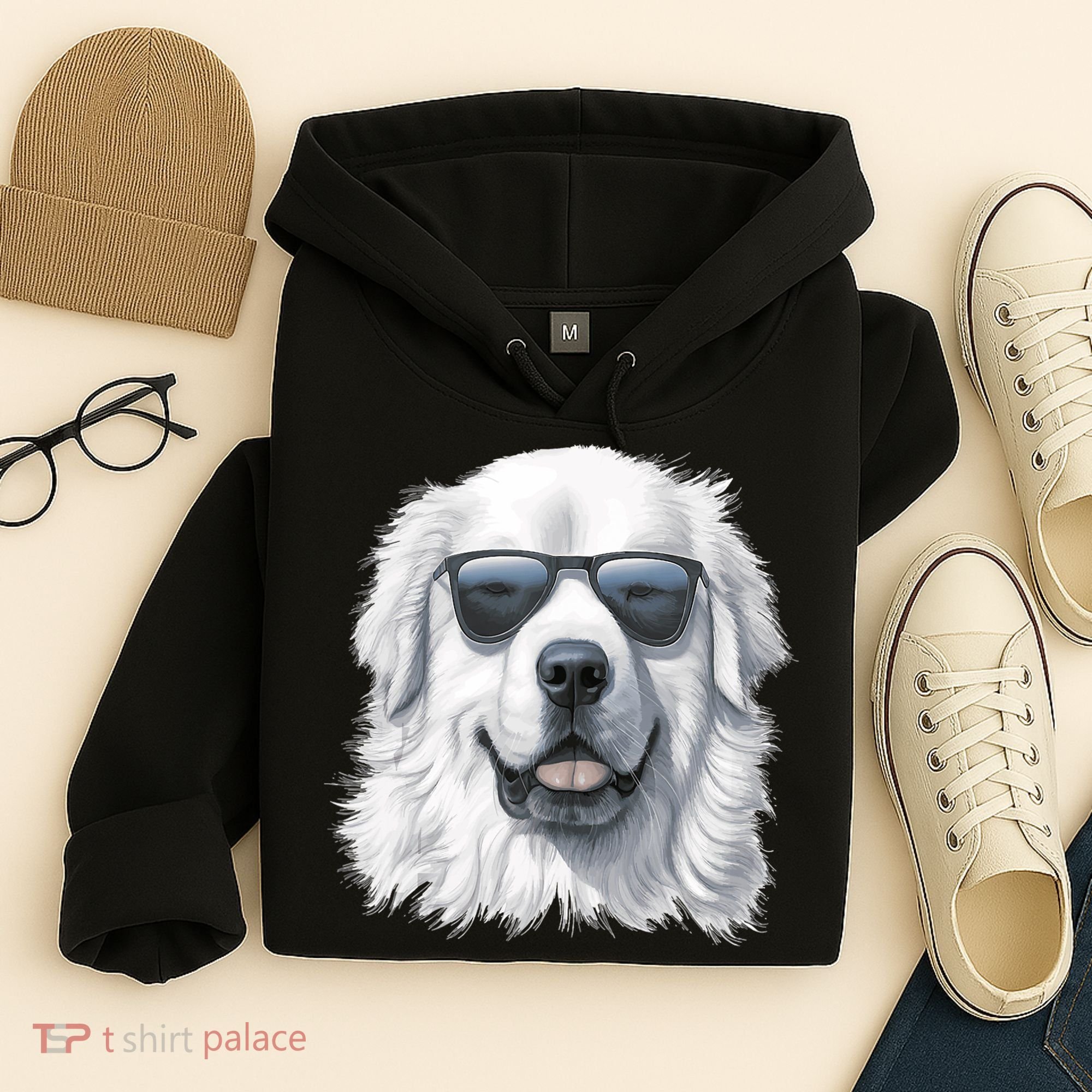 Great Pyrenees Dog With Sunglasses Great Pyrenees Hoodie
