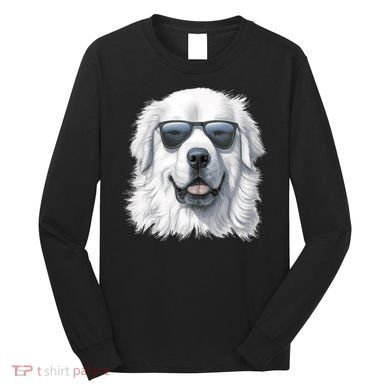 Great Pyrenees Dog With Sunglasses Great Pyrenees Long Sleeve Shirt