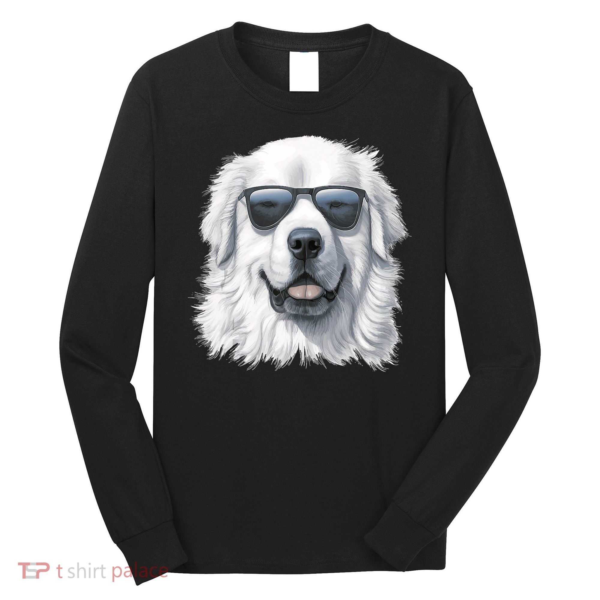 Great Pyrenees Dog With Sunglasses Great Pyrenees Long Sleeve Shirt