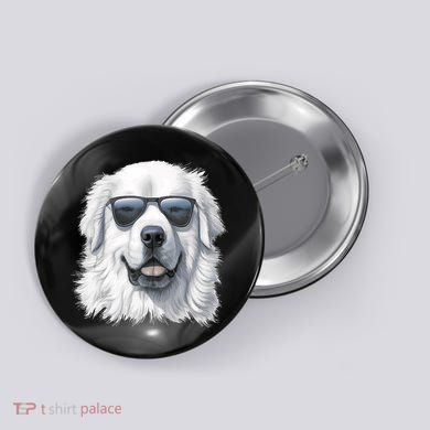 Great Pyrenees Dog With Sunglasses Great Pyrenees Button