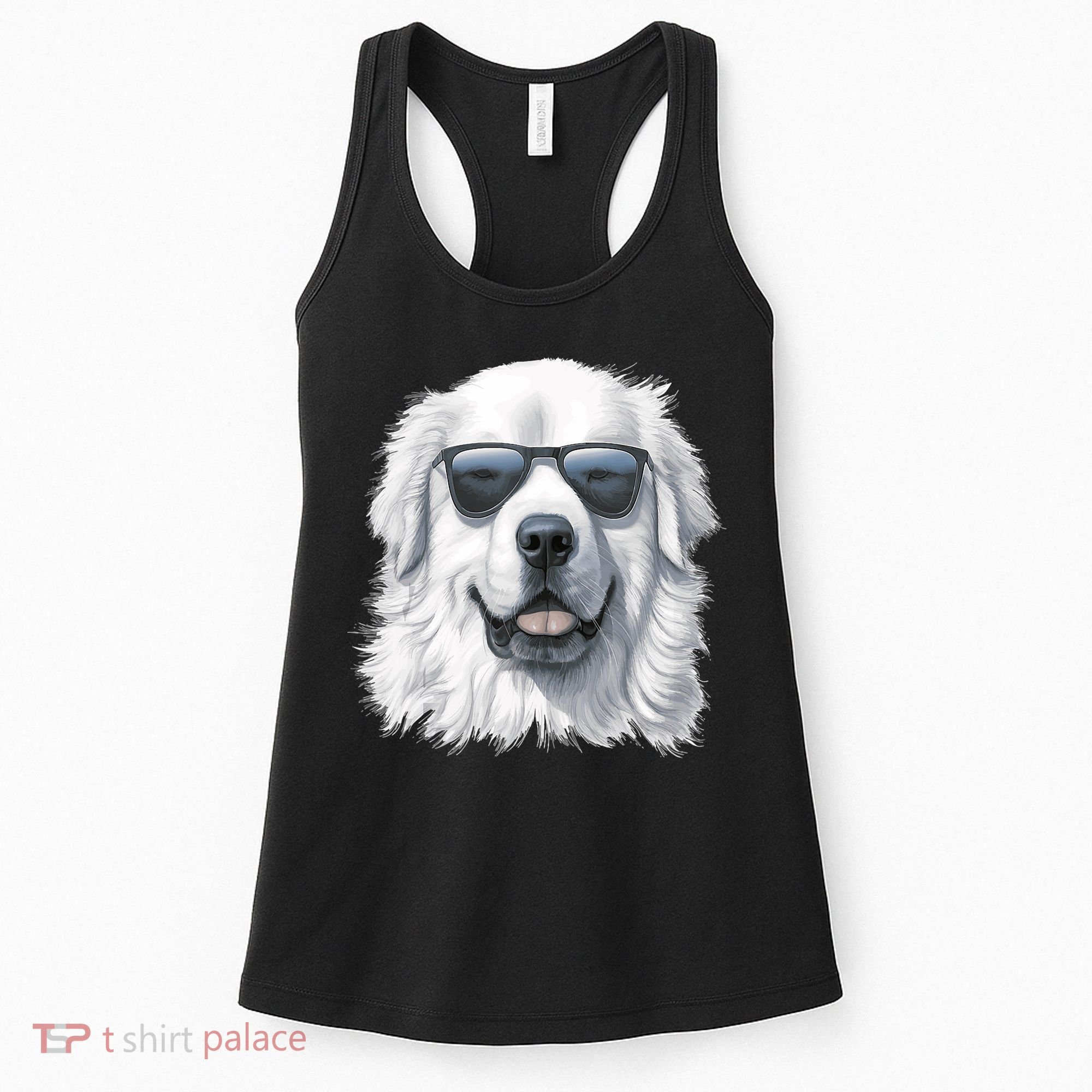 Great Pyrenees Dog With Sunglasses Great Pyrenees Women's Tank Top