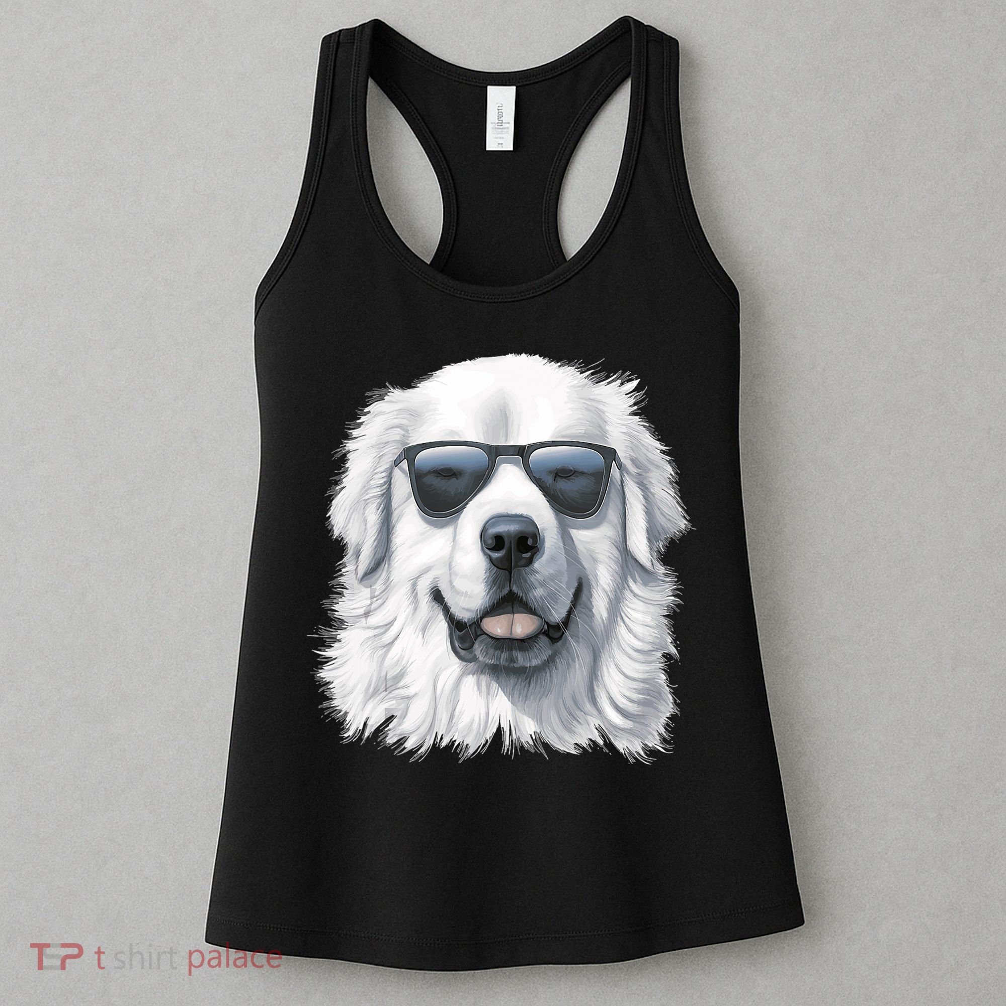 Great Pyrenees Dog With Sunglasses Great Pyrenees Women's Tank Top