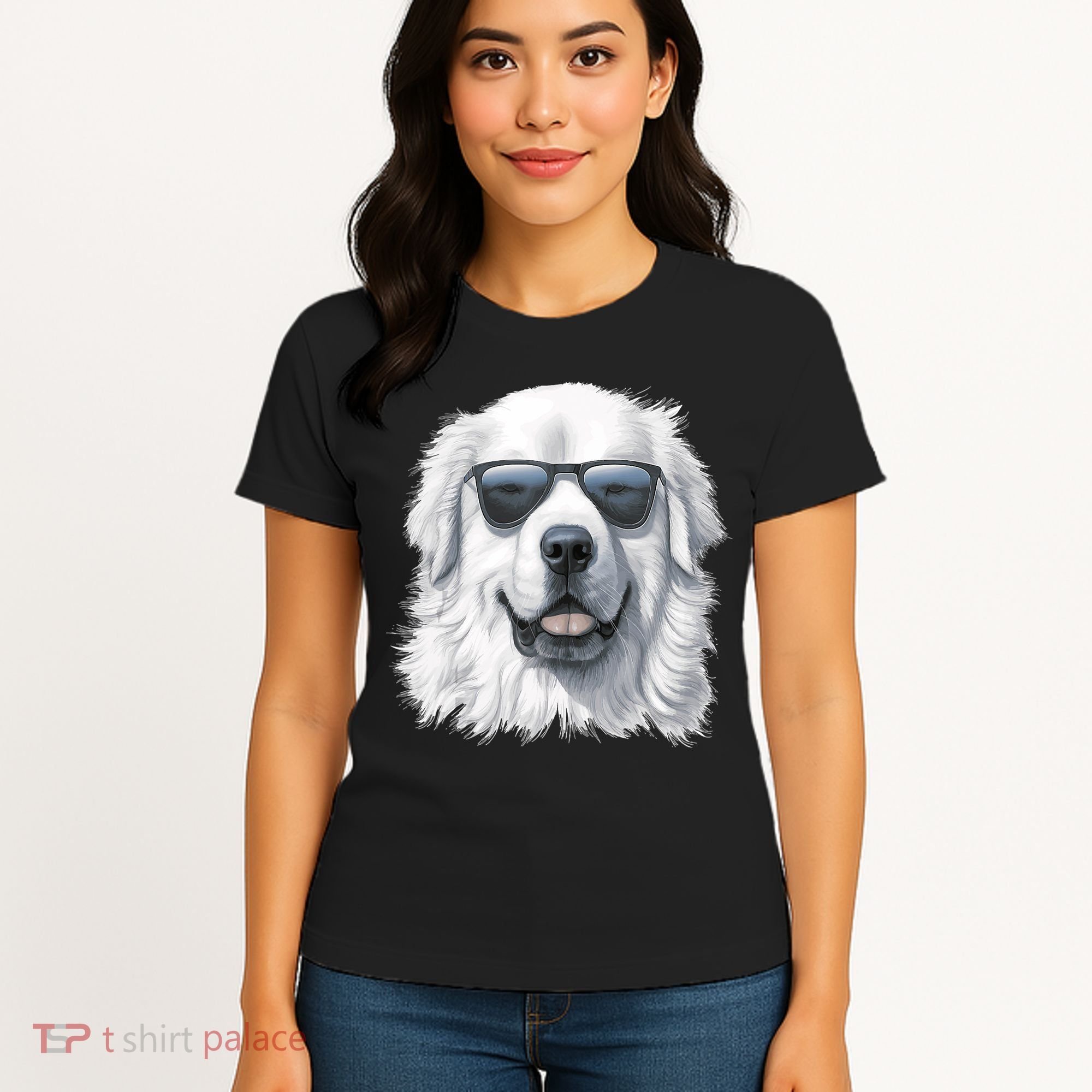 Great Pyrenees Dog With Sunglasses Great Pyrenees Women's T-Shirt