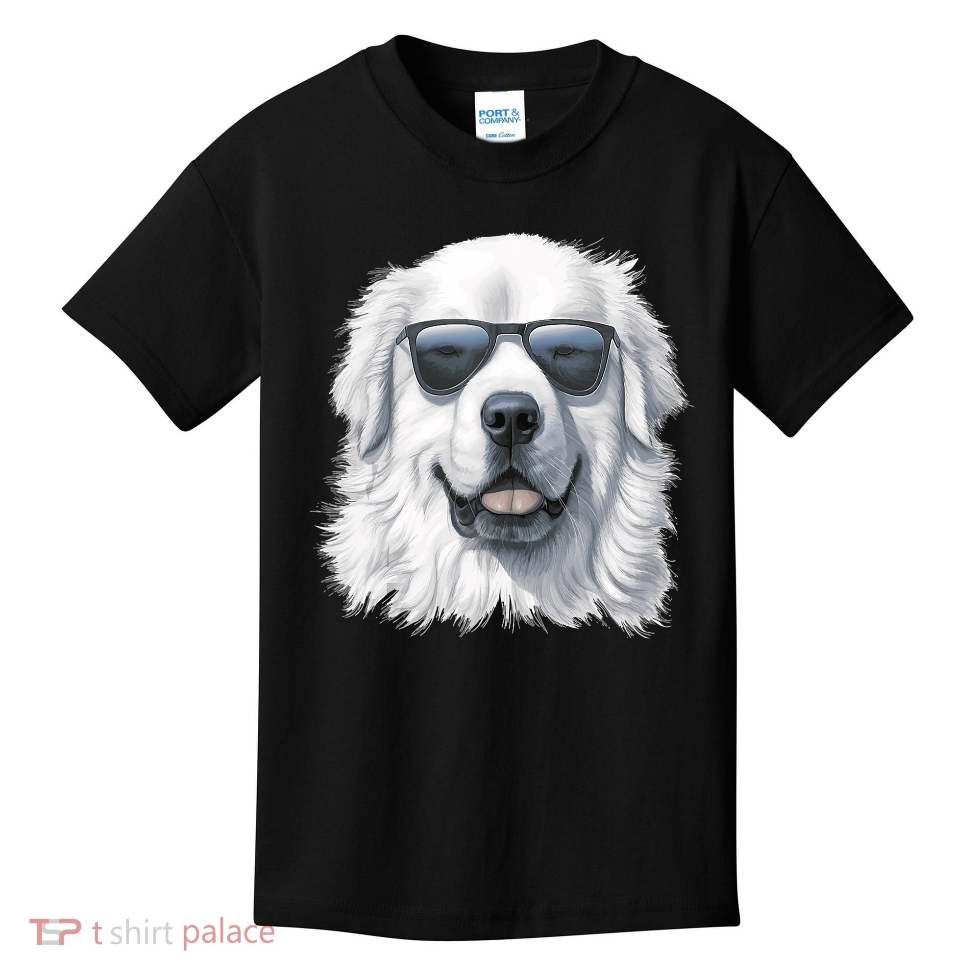 Great Pyrenees Dog With Sunglasses Great Pyrenees Kids T-Shirt