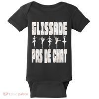 Glissade Pas De Chat Ballet Ballerina Dancer Funny Baby Bodysuit thumb 0