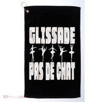 Glissade Pas De Chat Ballet Ballerina Dancer Funny Golf Towel thumb 0