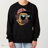 Gangster Pug Dog Hipster Cool Shades Women's Sweatshirt thumb 0
