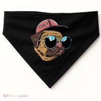 Gangster Pug Dog Hipster Cool Shades USA-Made Doggie Bandana thumb 0