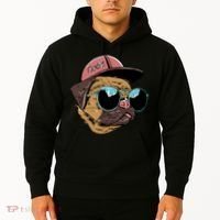 Gangster Pug Dog Hipster Cool Shades Hoodie thumb 2