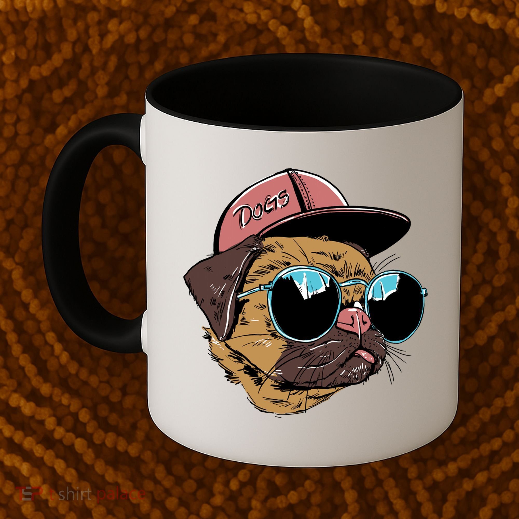 Gangster Pug Dog Hipster Cool Shades Coffee Mug