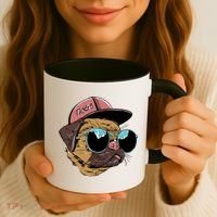 Gangster Pug Dog Hipster Cool Shades Coffee Mug thumb 3