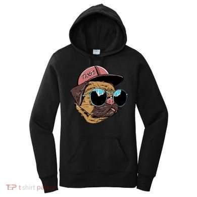 Gangster Pug Dog Hipster Cool Shades Women's Hoodie