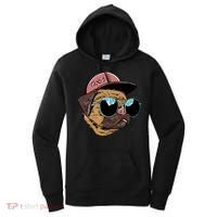 Gangster Pug Dog Hipster Cool Shades Women's Hoodie thumb 0