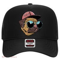 Gangster Pug Dog Hipster Cool Shades Hat thumb 0